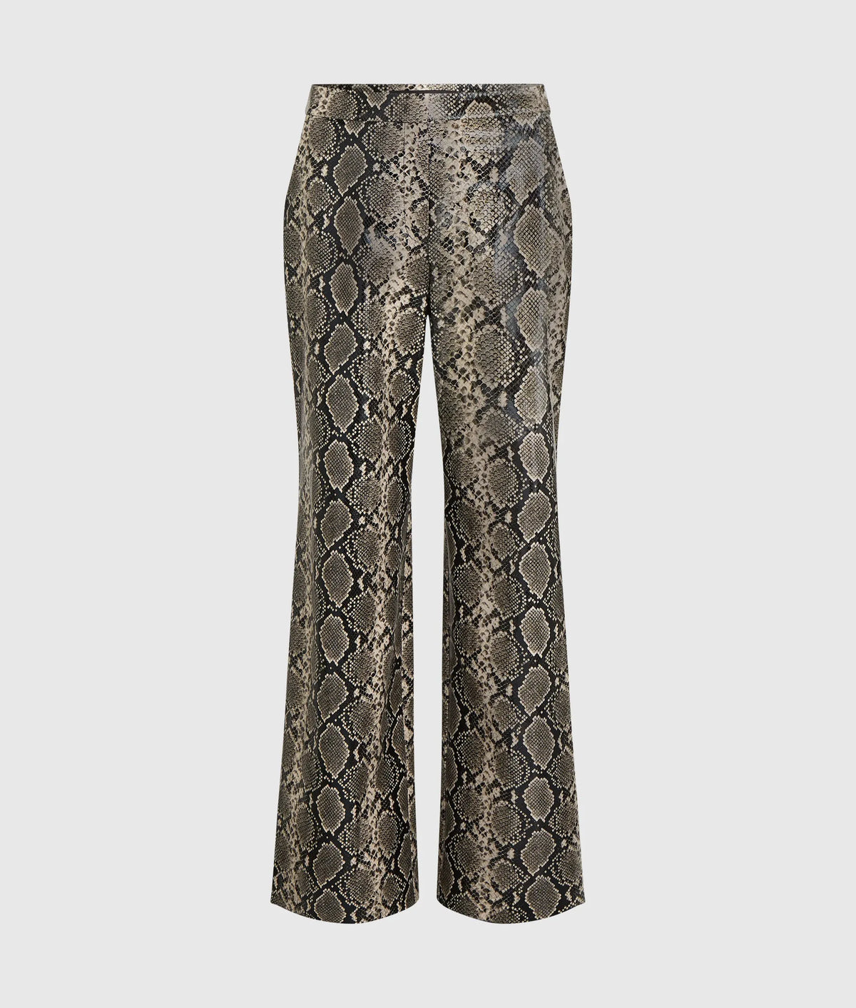 Faux-python flared pants