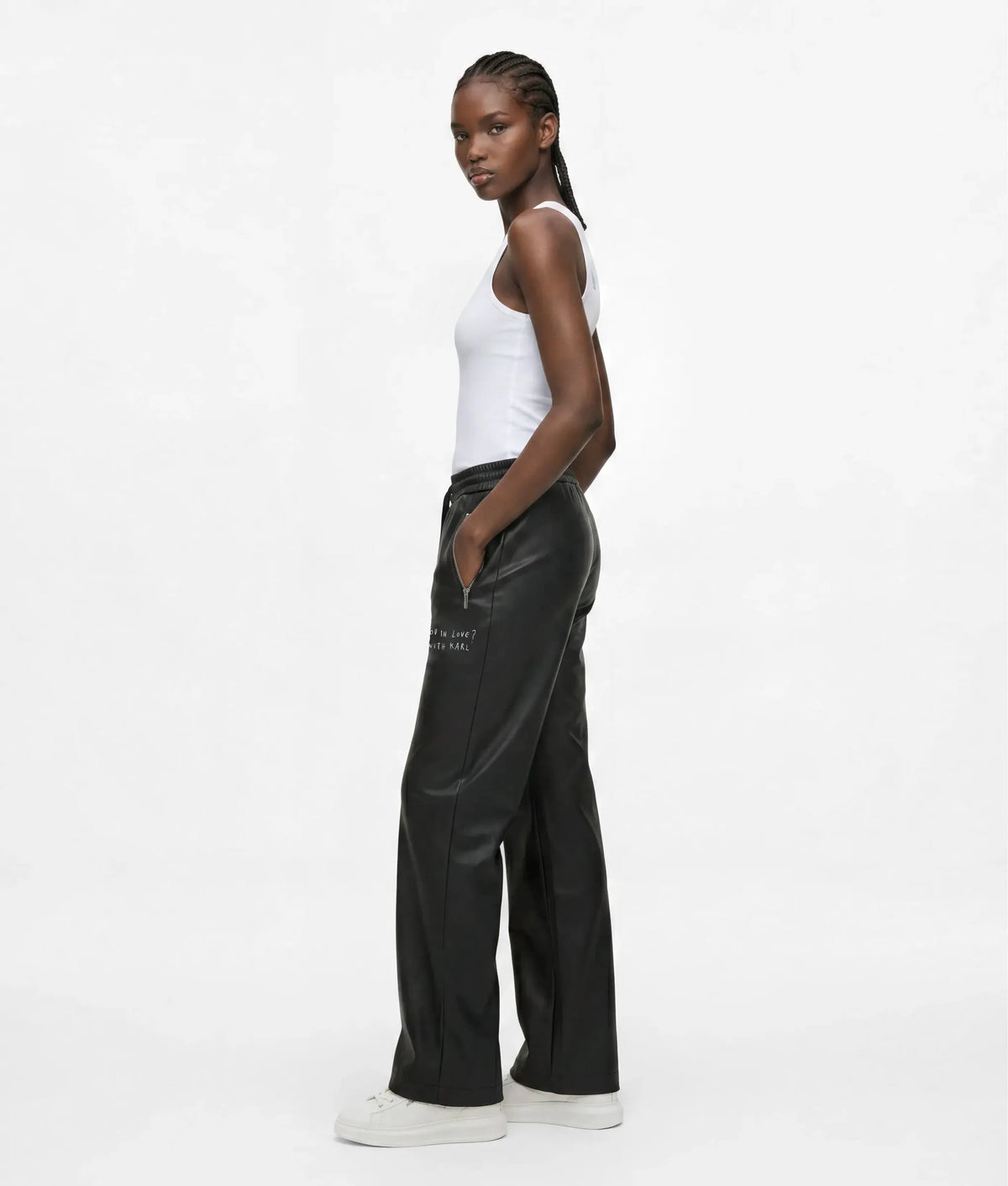 KLJ X Pietro Terzini faux-leather pants