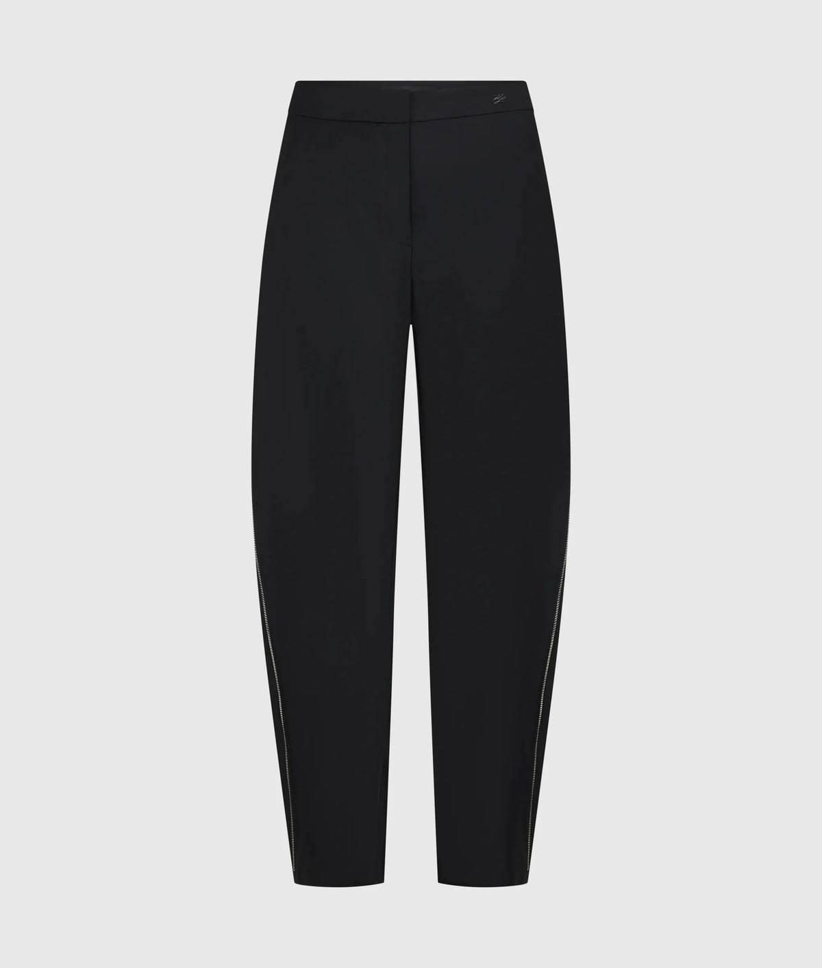 Barrel-leg zip pants