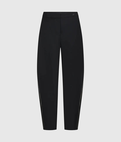 Barrel-leg zip pants
