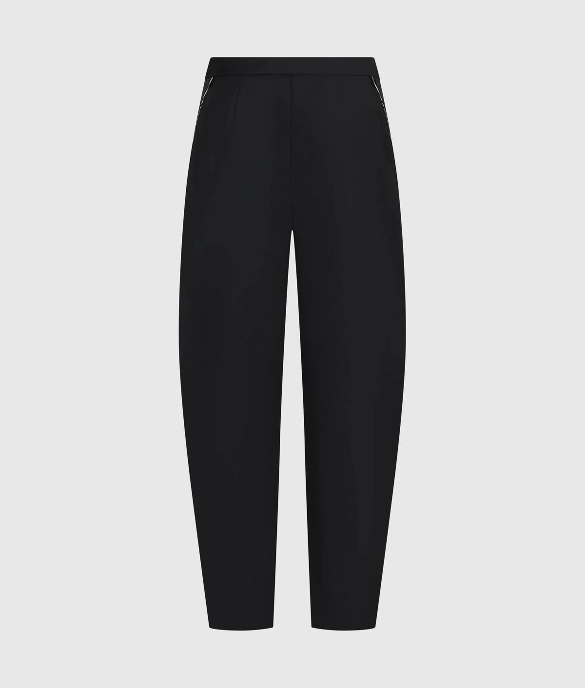 Barrel-leg zip pants