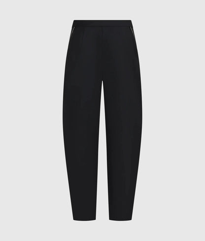 Barrel-leg zip pants