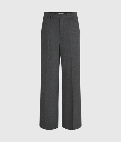 Wide-leg flannel pants