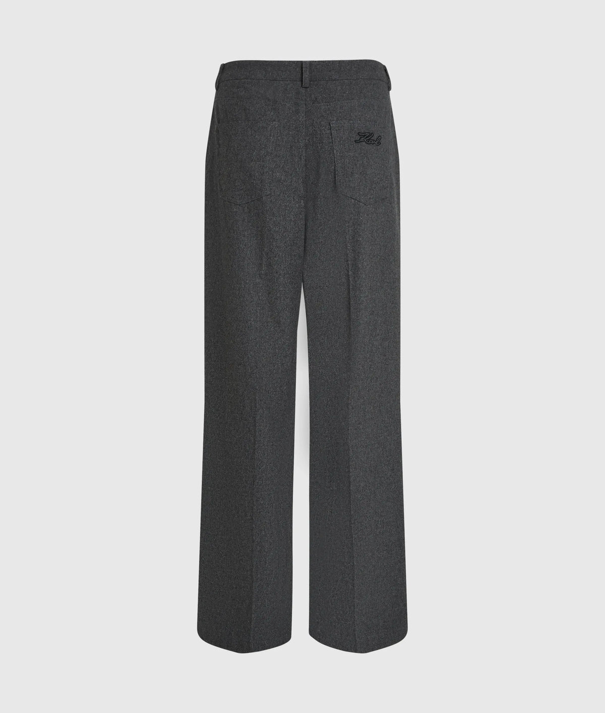 Wide-leg flannel pants
