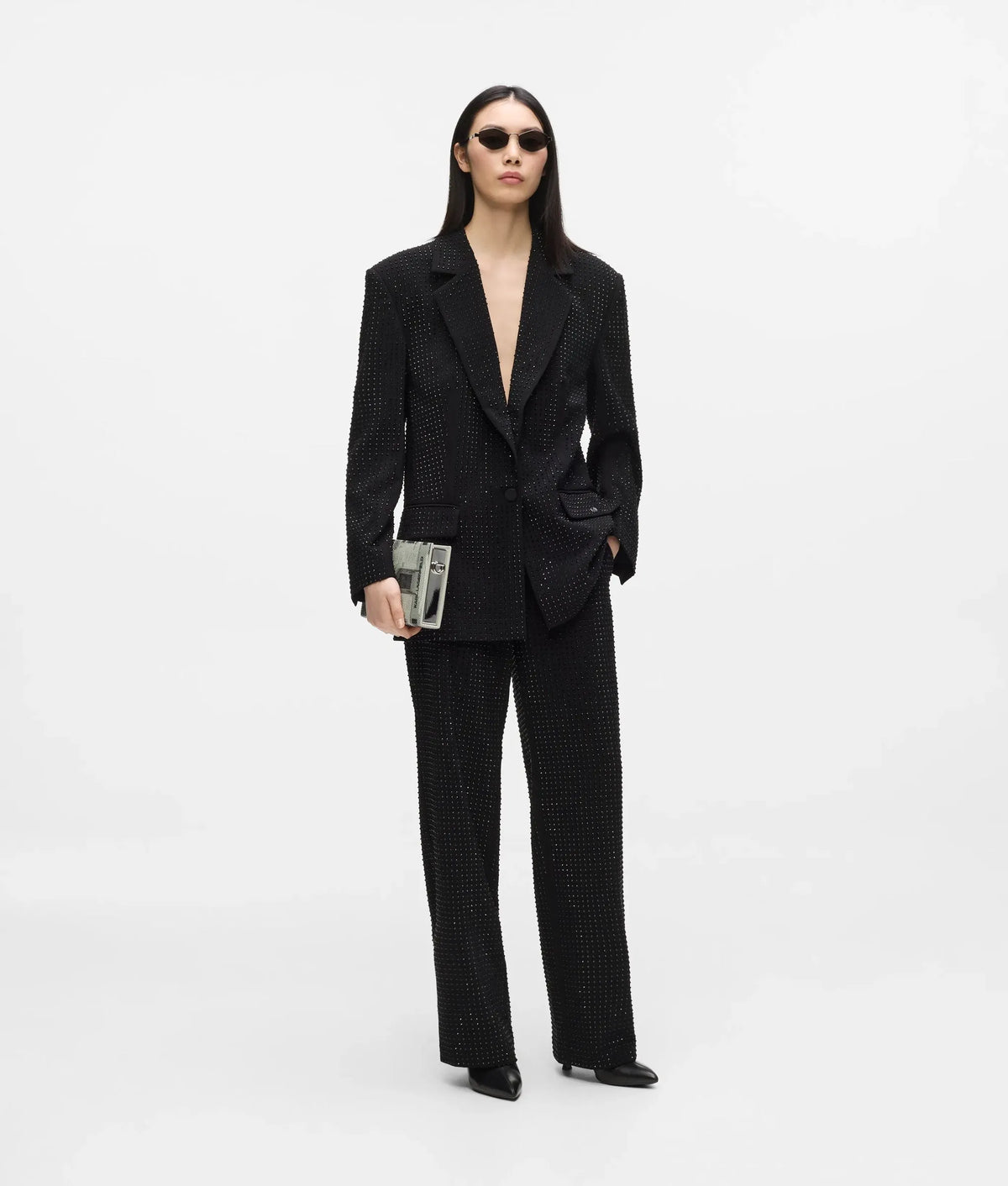 Rhinestone tailored pants