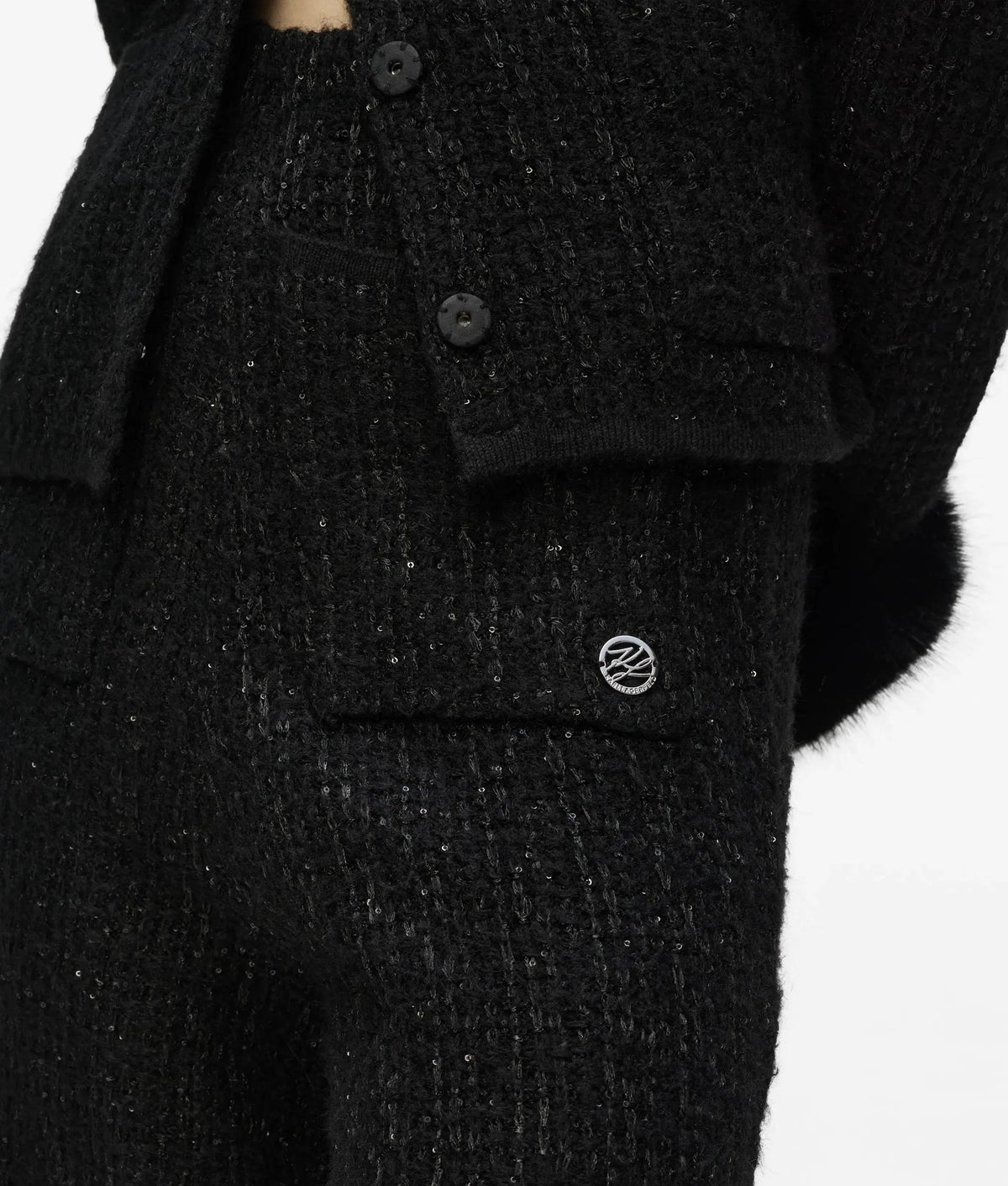Bouclé knitted pants