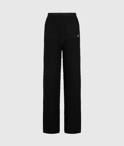 Bouclé knitted pants