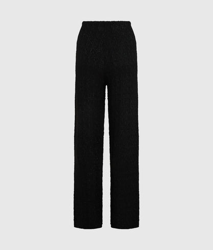 Bouclé knitted pants