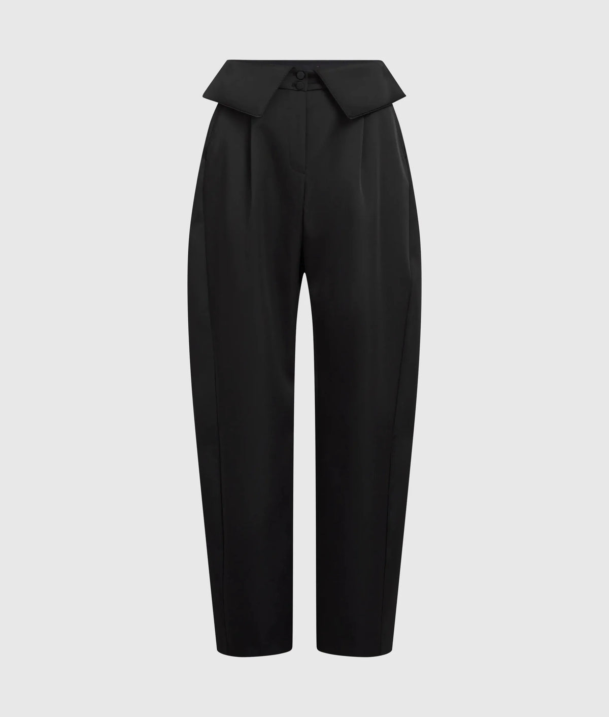 KL Studio satin barrel-leg pants