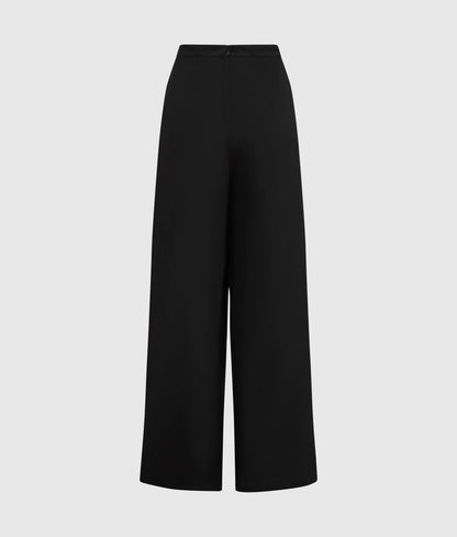 Pleated wide-leg pants