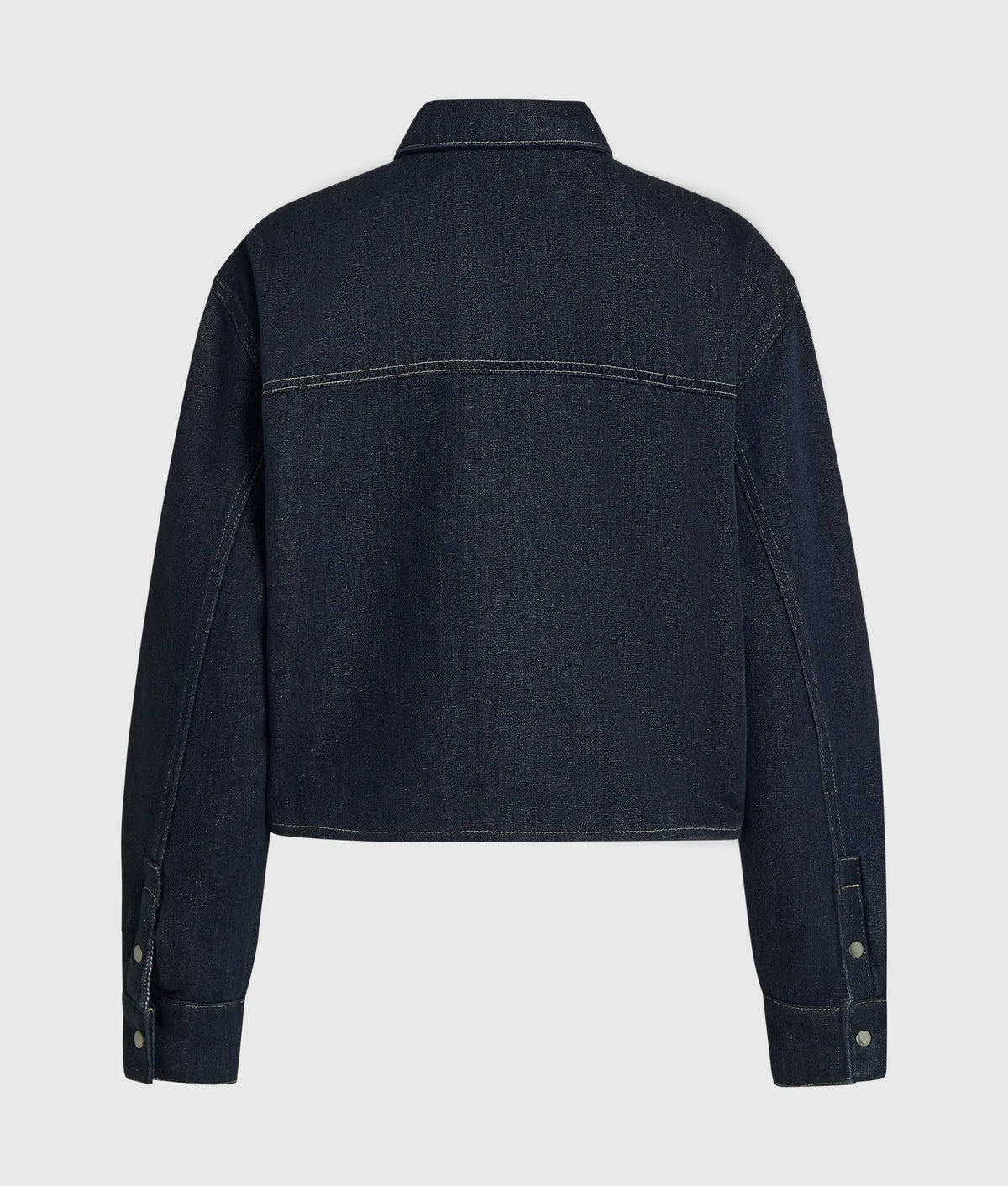 Boxy glitter denim shirt