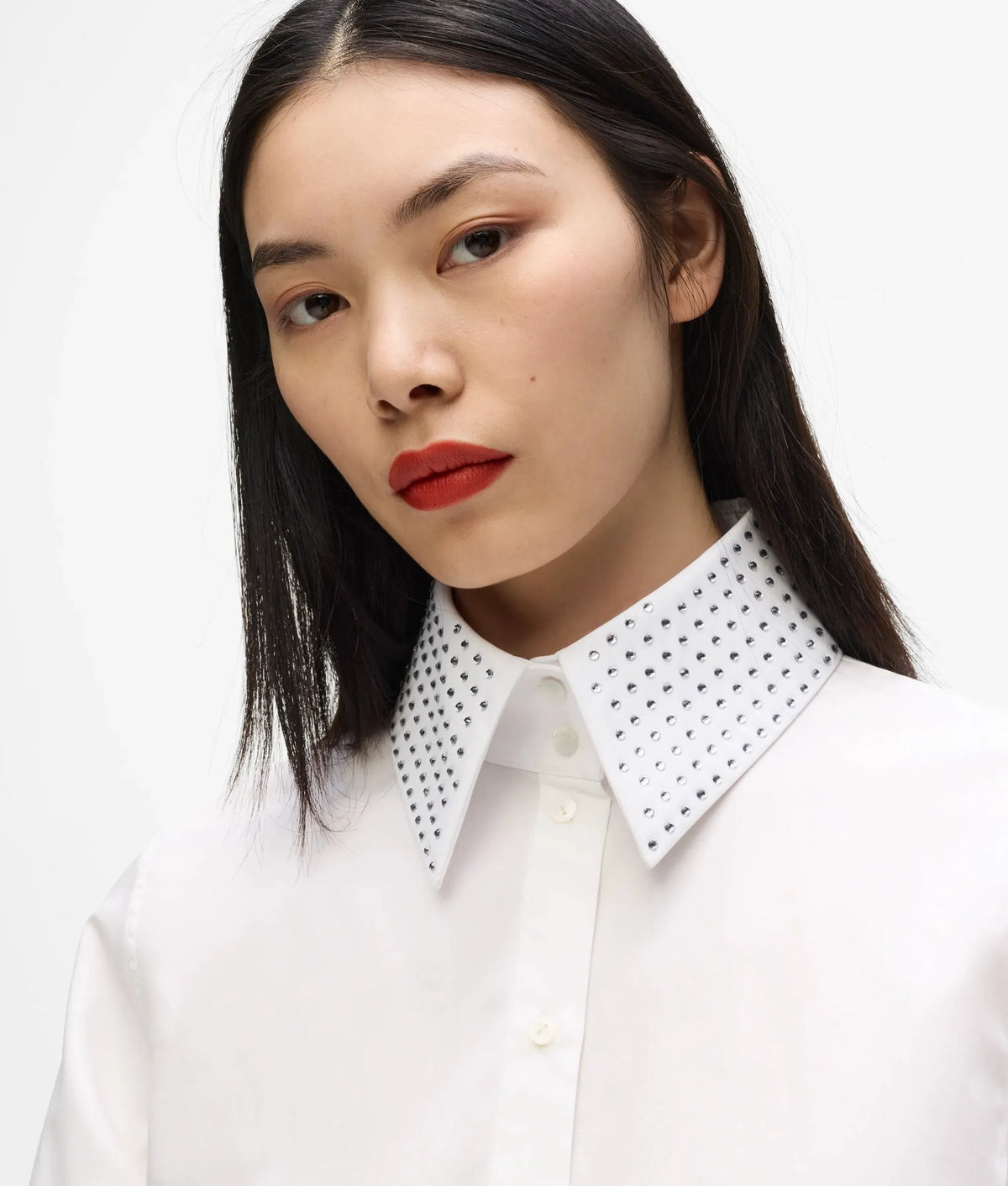 Rhinestone buttoned shirt