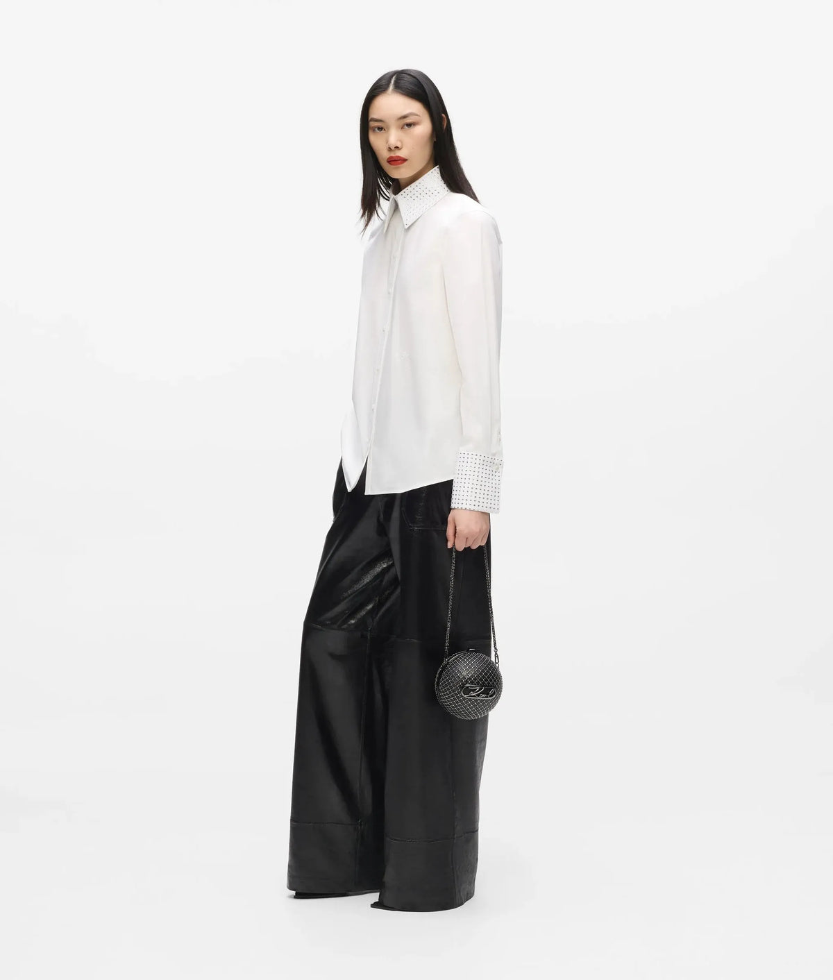 Rhinestone buttoned shirt