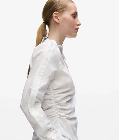 Asymmetric button shirt