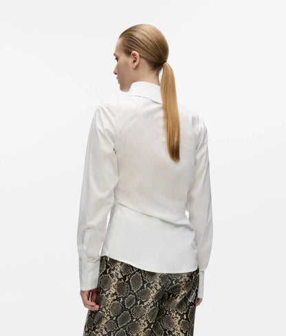 Asymmetric button shirt