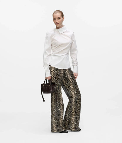 Asymmetric button shirt