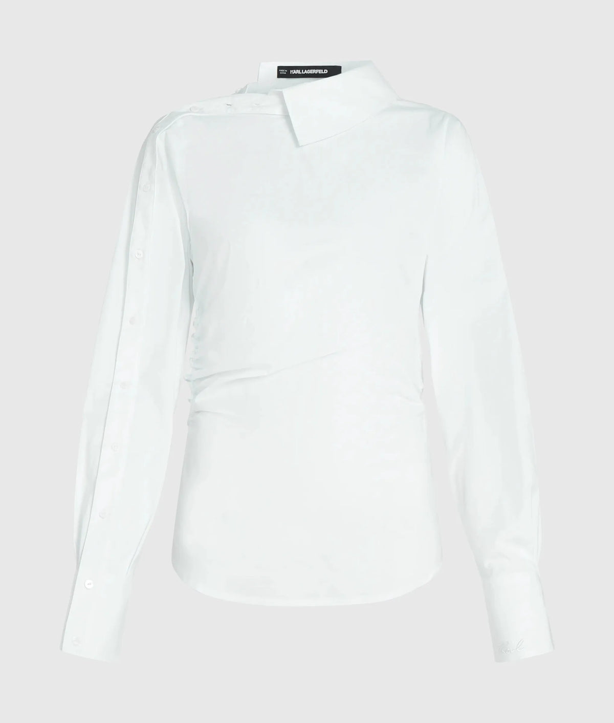Asymmetric button shirt