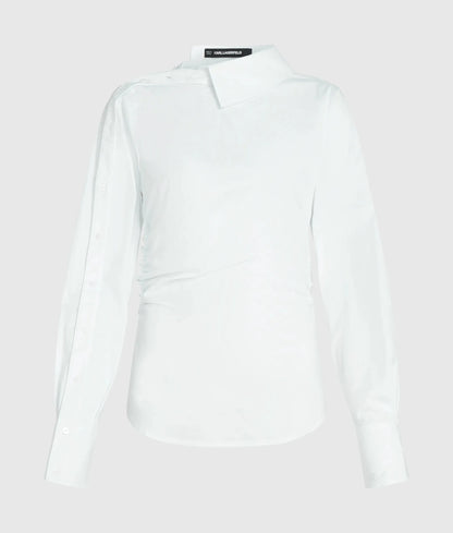 Asymmetric button shirt