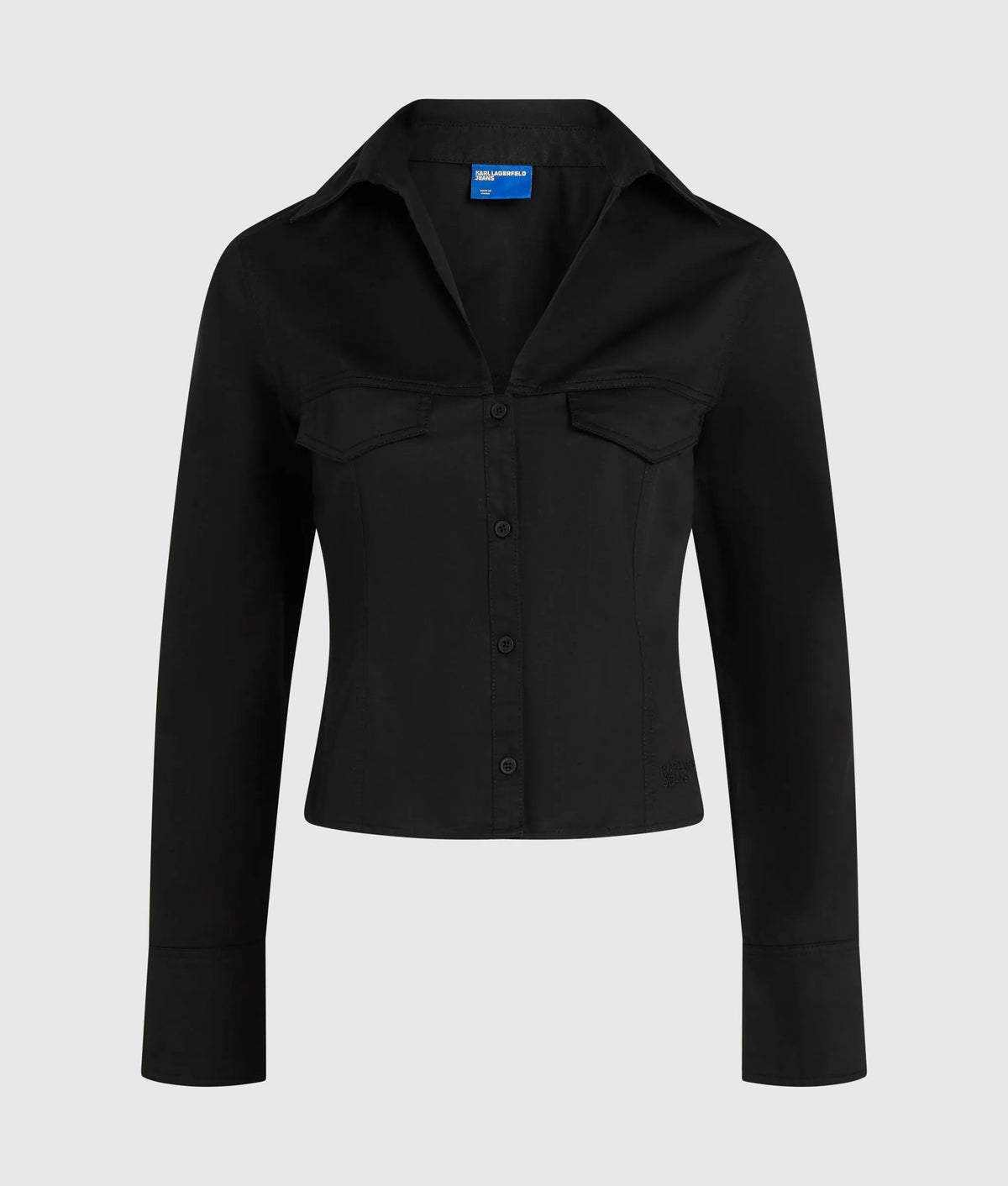 Fitted V-neck shirt