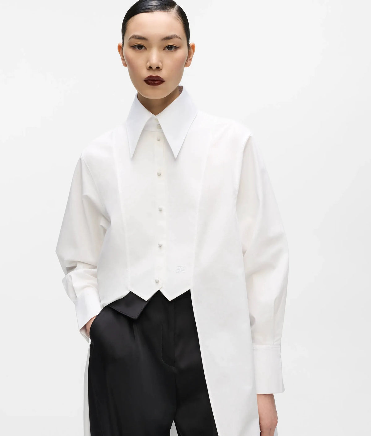 KL Studio layered long shirt