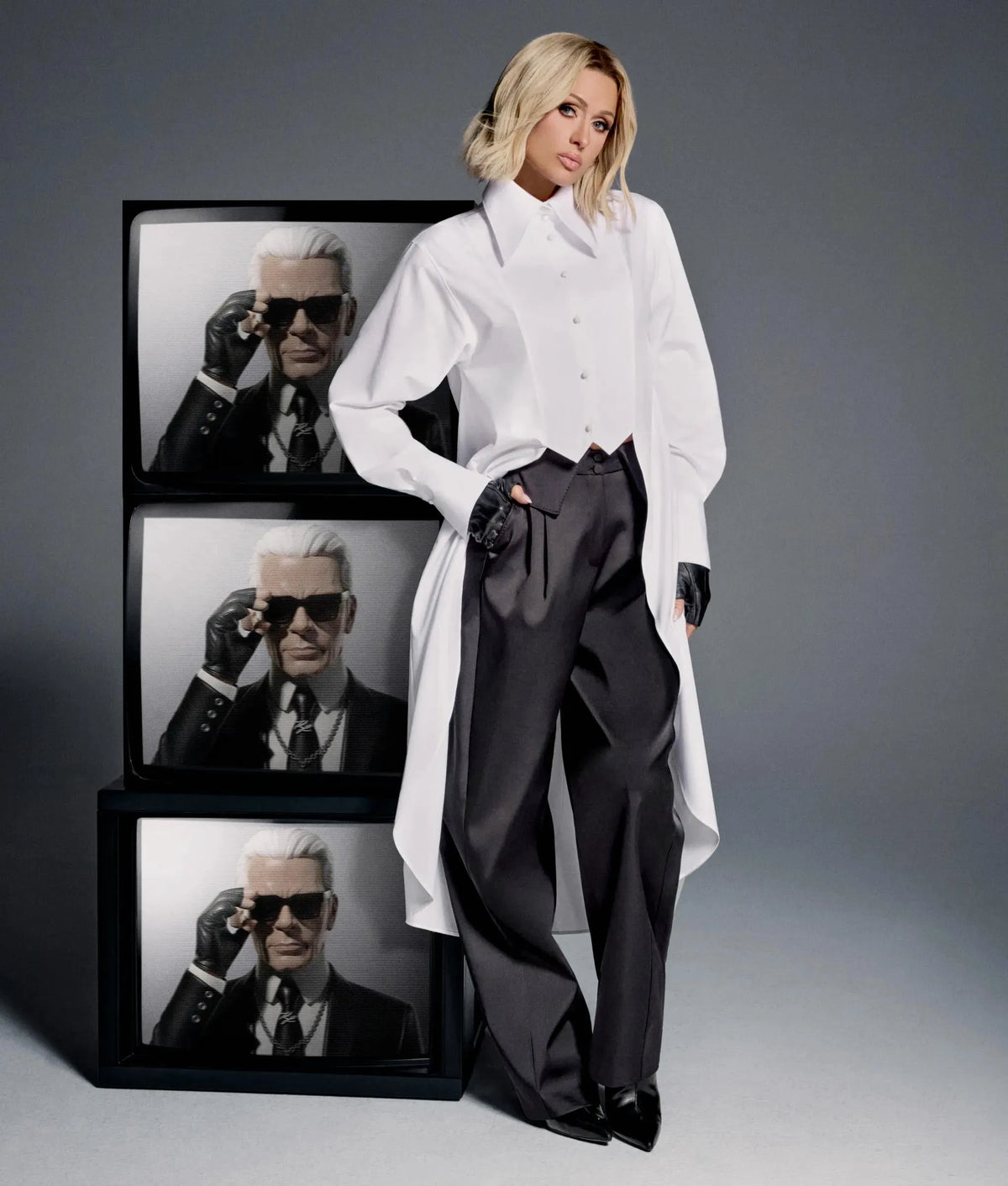 KL Studio layered long shirt