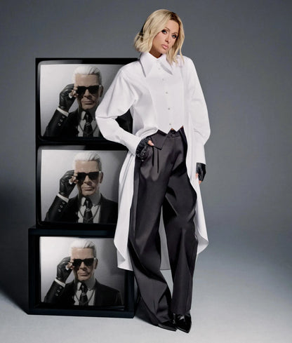 KL Studio layered long shirt