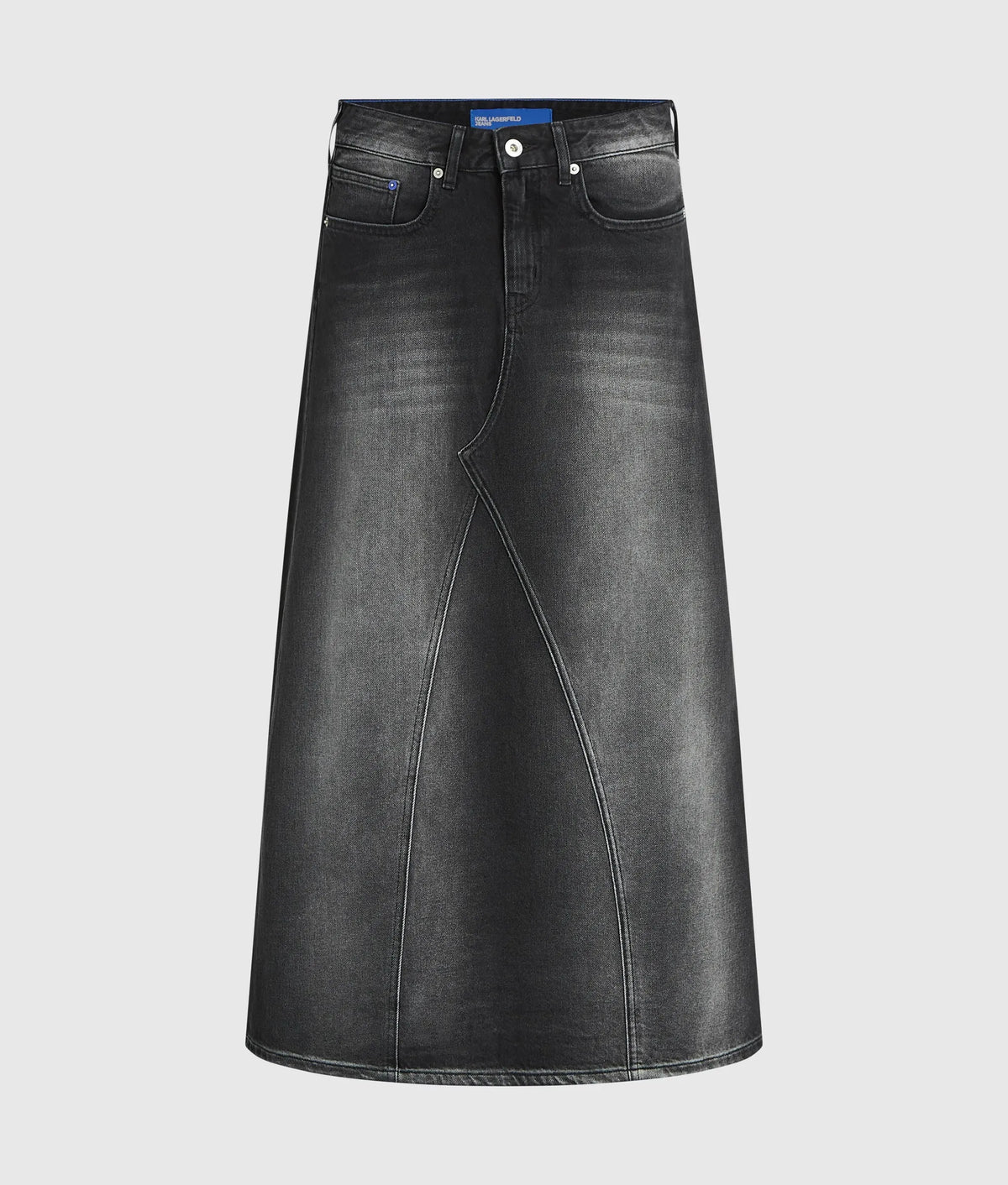 Denim maxi skirt