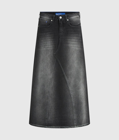 Denim maxi skirt