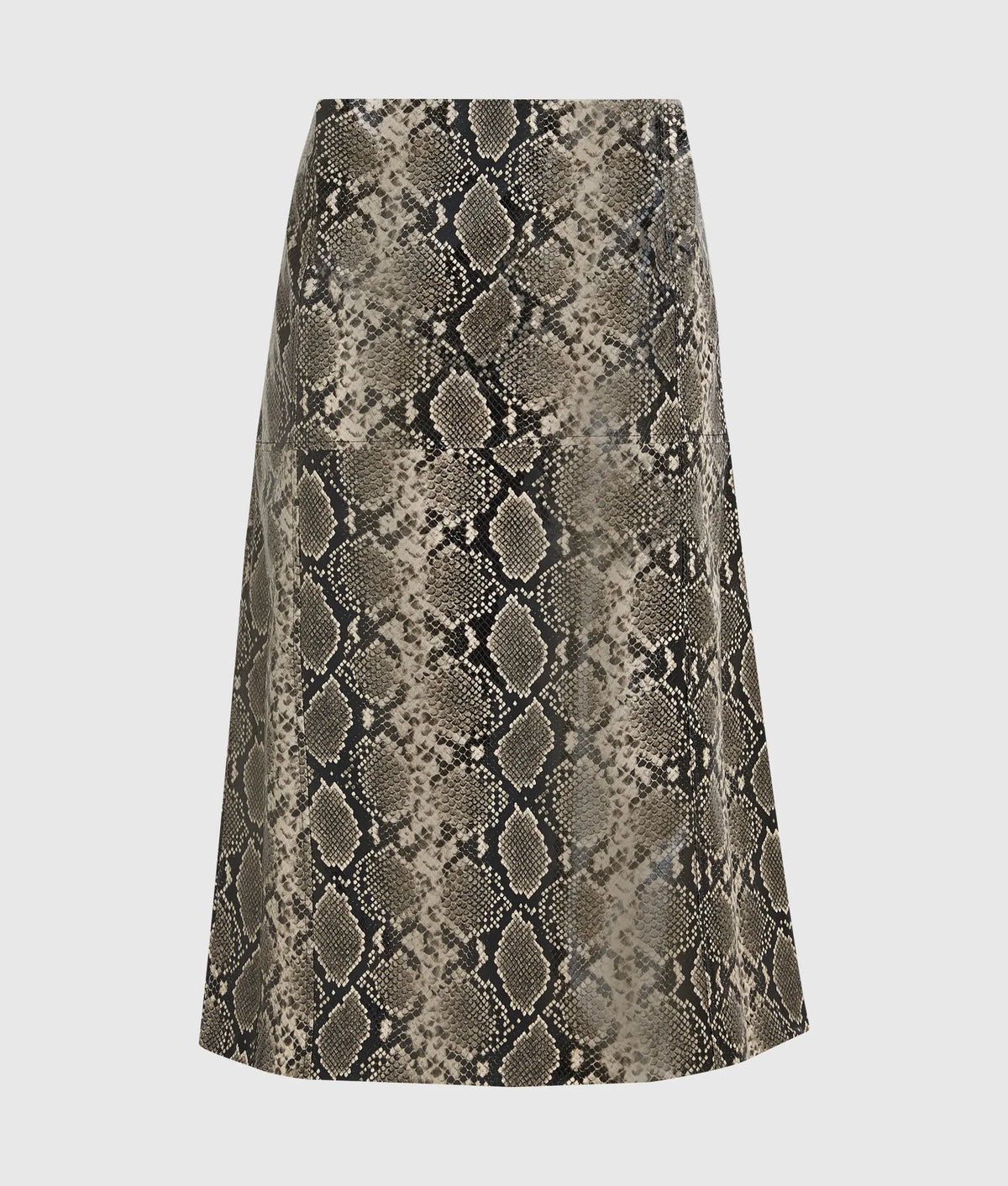 Faux-python midi skirt