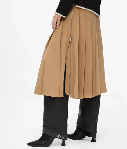 Pleated midi skirt