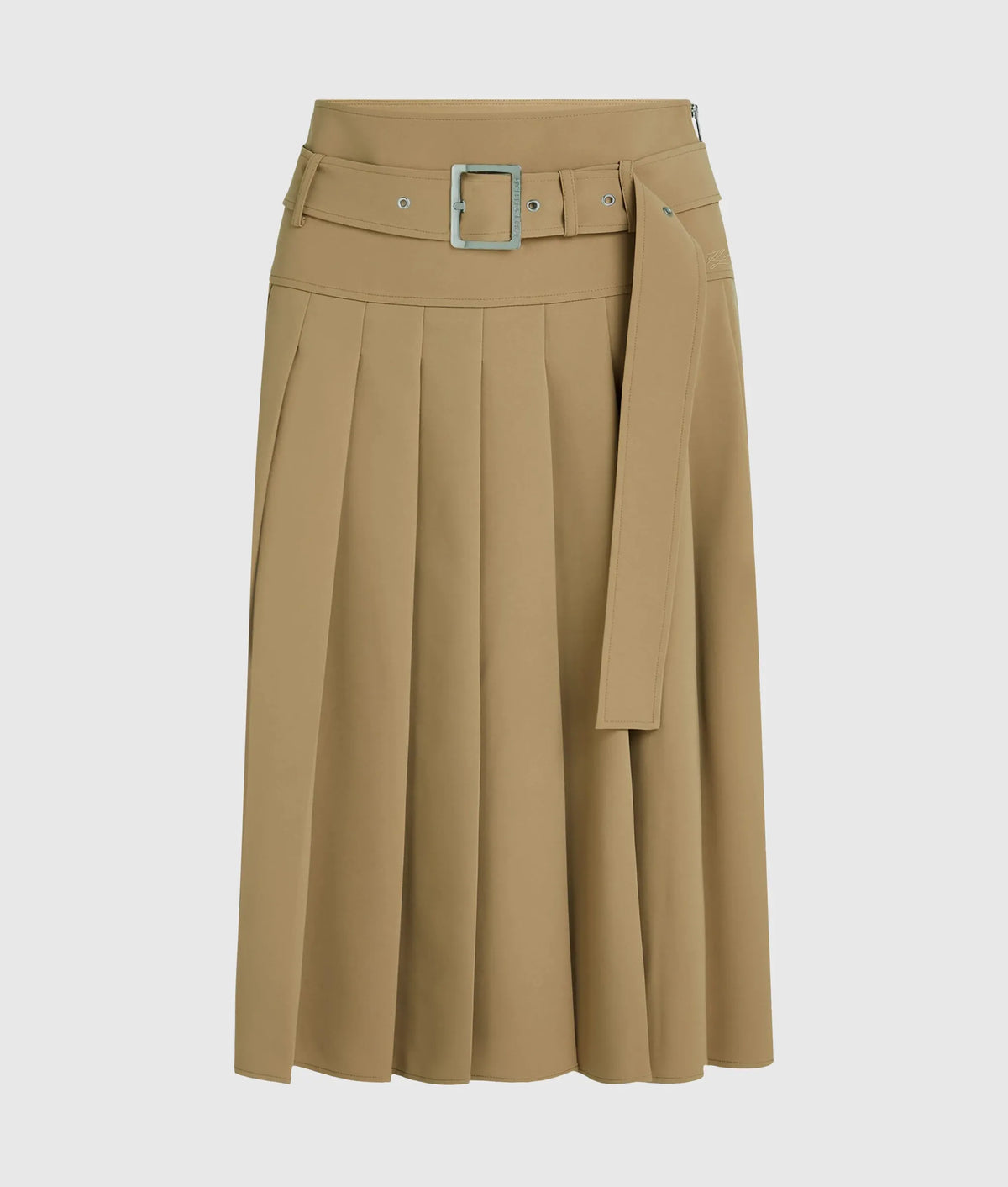 Pleated midi skirt