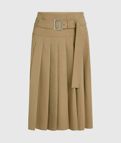 Pleated midi skirt
