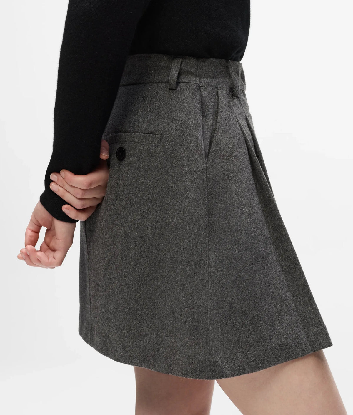 Pleated mini skort