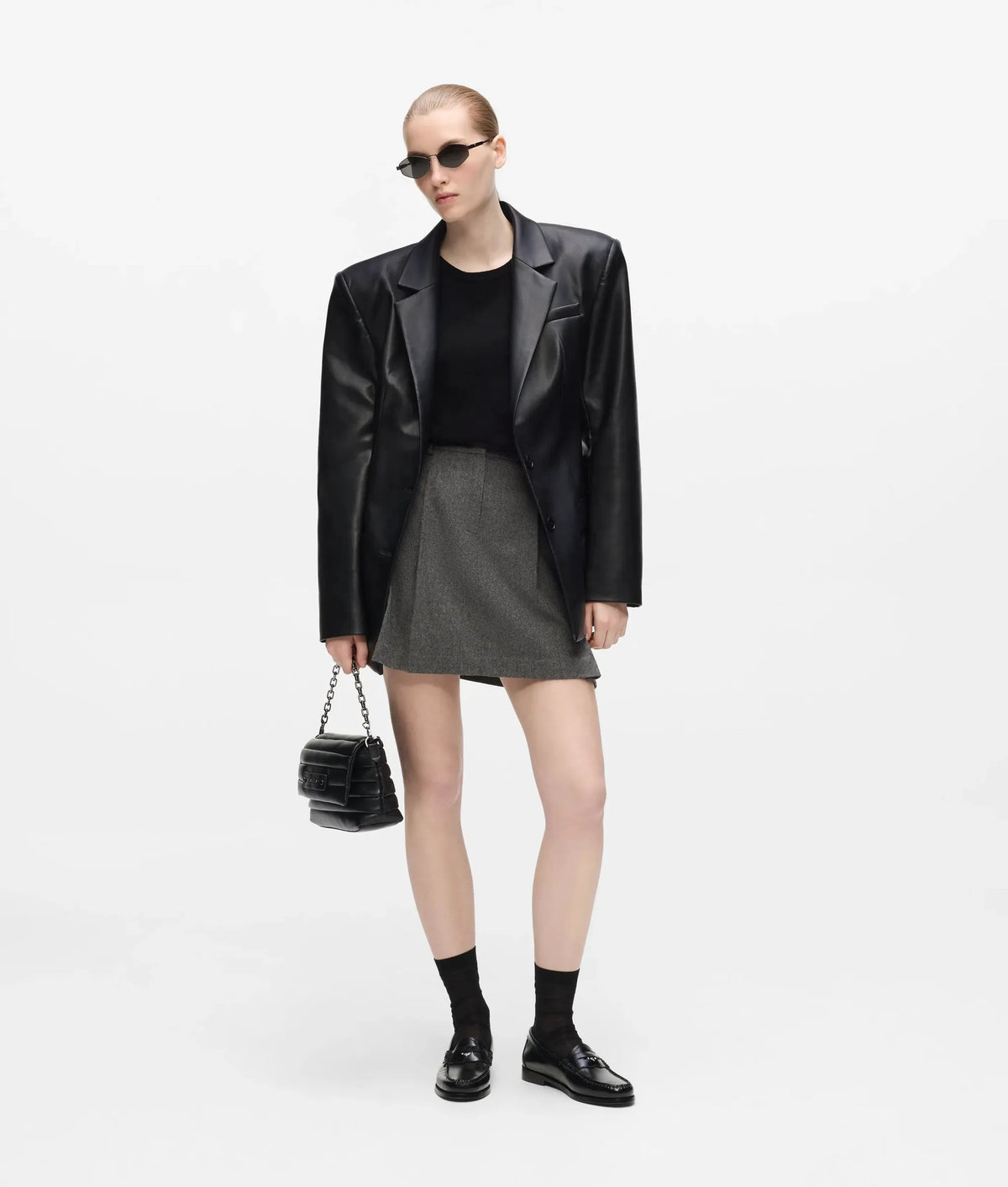 Pleated mini skort