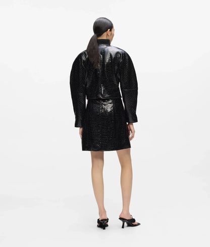 KL Studio croco leather skirt