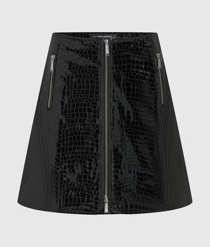 KL Studio croco leather skirt