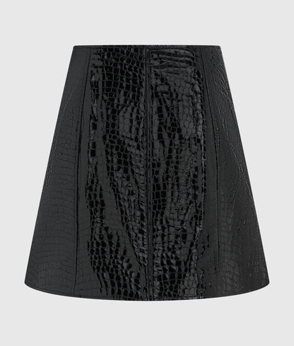 KL Studio croco leather skirt