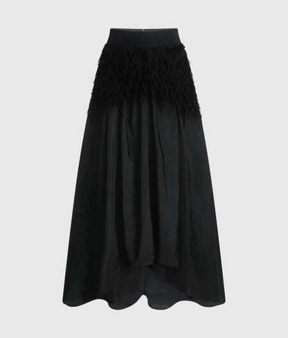 KL Studio fringe detail maxi skirt