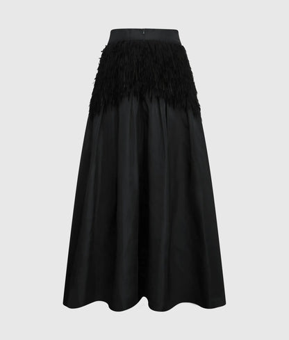 KL Studio fringe detail maxi skirt
