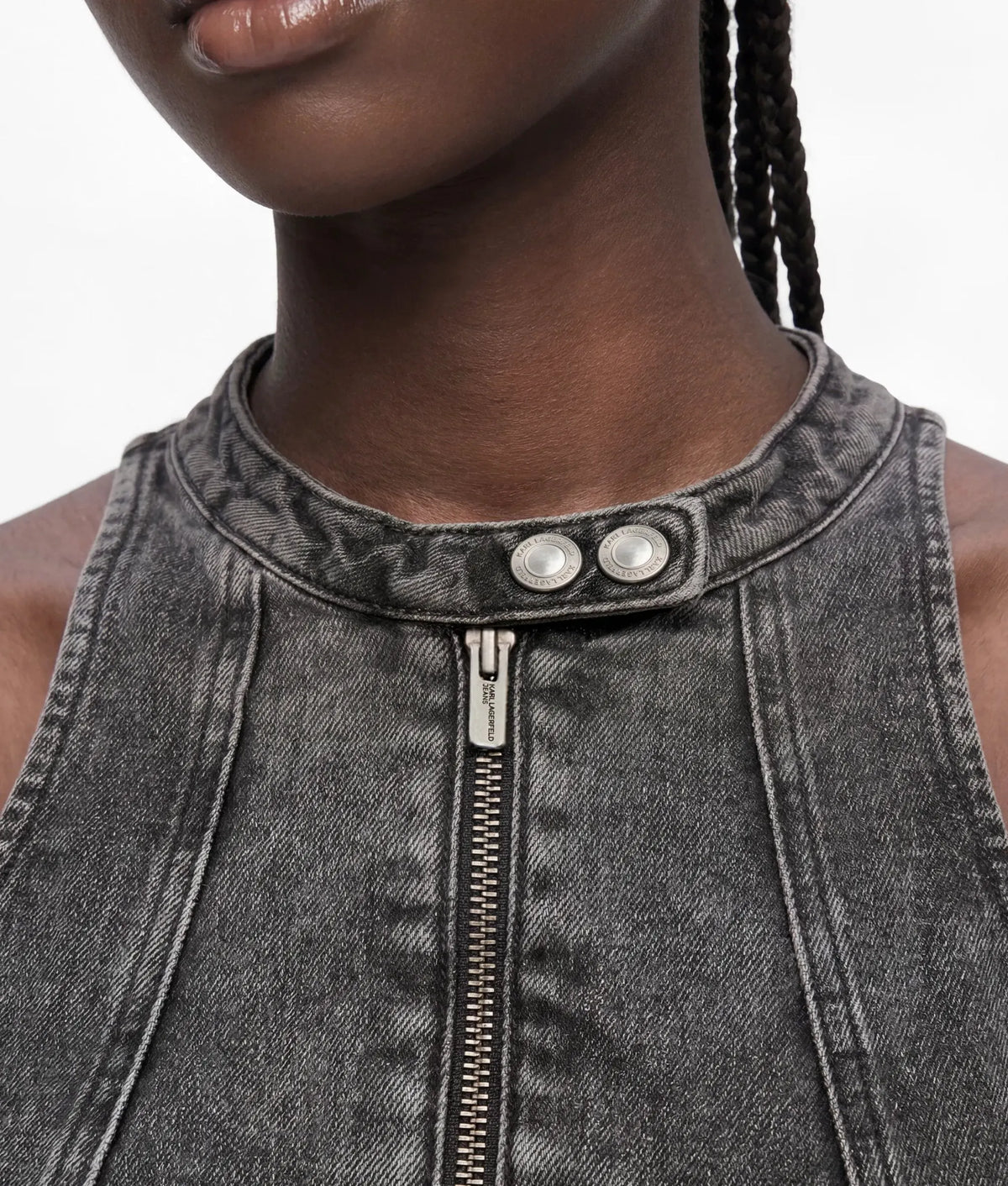 Denim racer dress