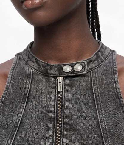 Denim racer dress