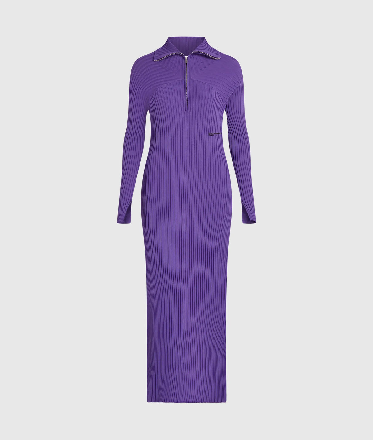 Zipped maxi knit dress