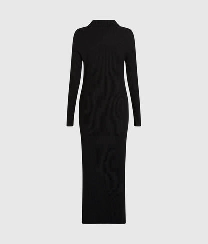 Zipped maxi knit dress