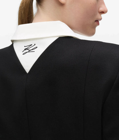 Contrast collar dress