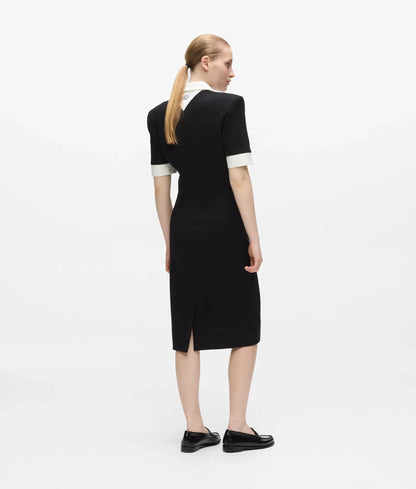 Contrast collar dress