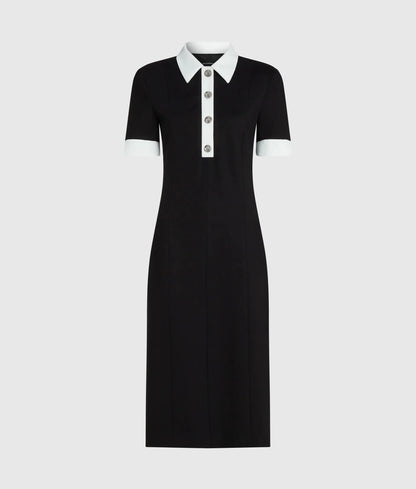 Contrast collar dress