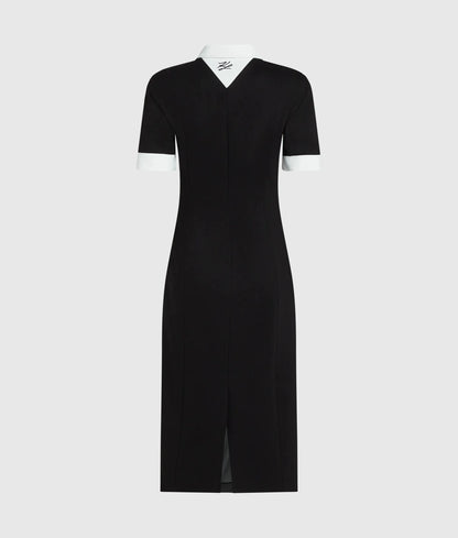Contrast collar dress