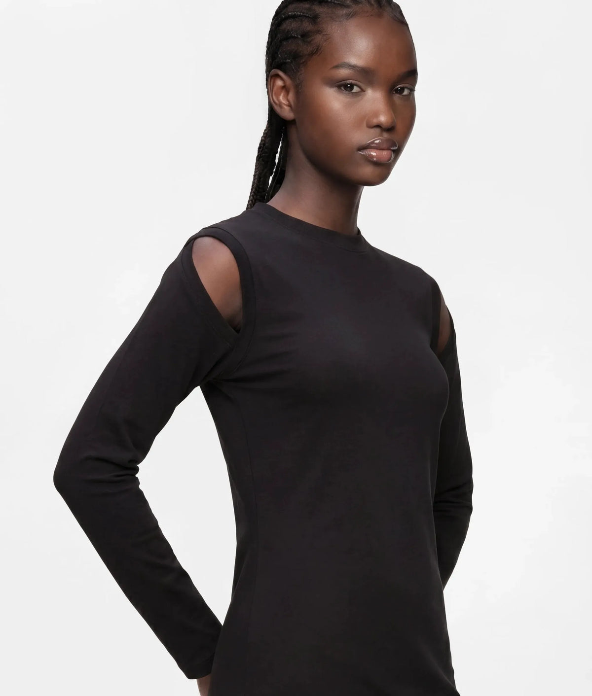 Cut-out jersey dress