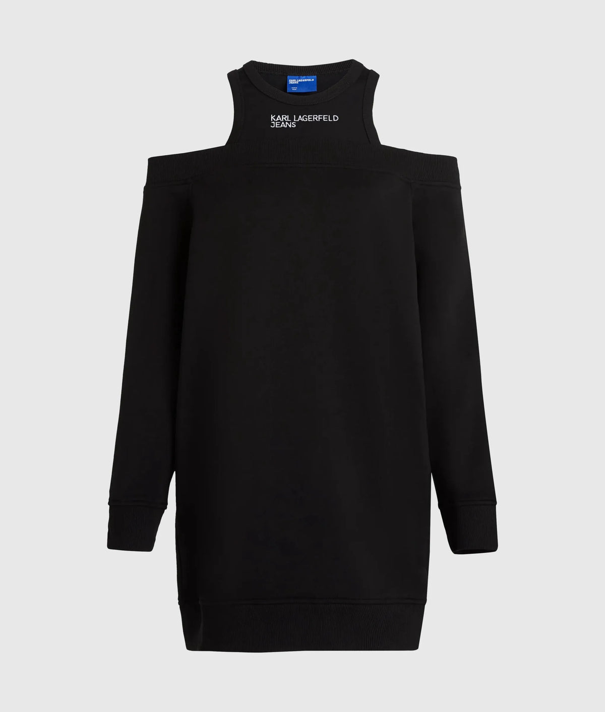 Cold-shoulder sweat dress