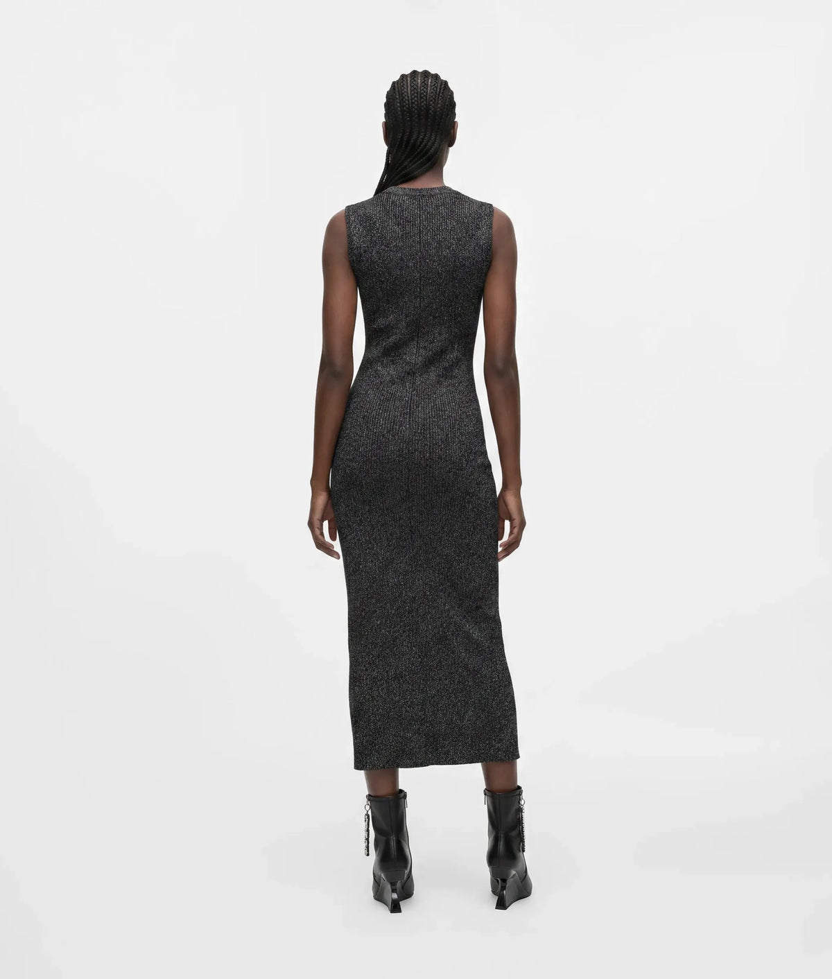 Metallic knit dress